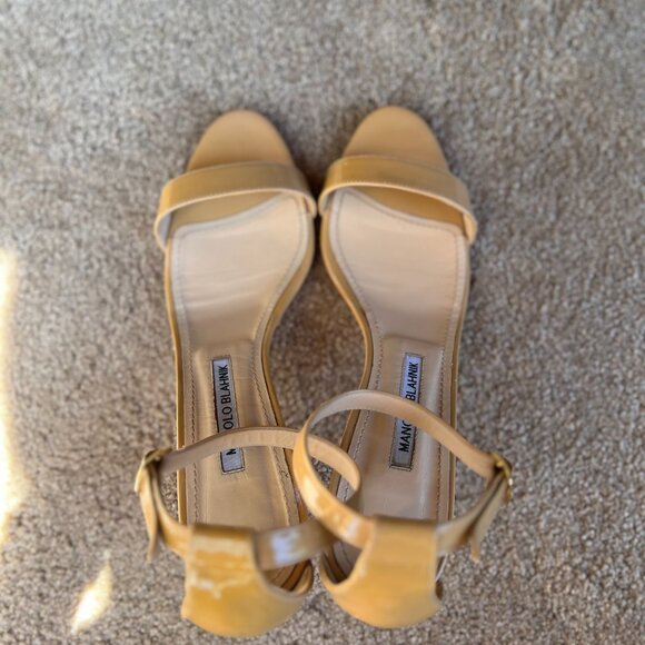 MANOLO BLAHNIK CHAOS 70 LEATHER SANDALS SIZE IT41 - Picture 5 of 10